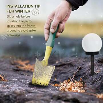 Otdair Solar Lights 8 Pack Cool White Waterproof Outdoor