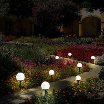 Otdair Solar Lights 8 Pack Cool White Waterproof Outdoor