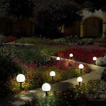 Otdair Solar Lights 8 Pack Cool White Waterproof Outdoor