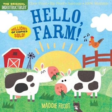 Chew Proof Rip Proof Washable Farm Book for Babies