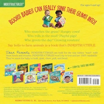 Chew Proof Rip Proof Washable Farm Book for Babies