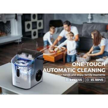 Ecozy Nugget Ice Maker - Chewable Ice with 33 lbs Daily Output