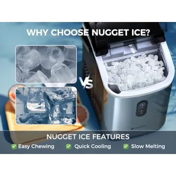Ecozy Nugget Ice Maker - Chewable Ice with 33 lbs Daily Output