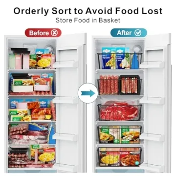 iSPECLE Upright Freezer Organizer - 4 Pack Baskets