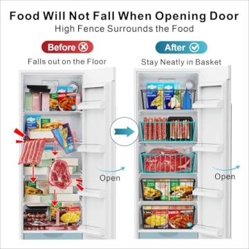 iSPECLE Upright Freezer Organizer - 4 Pack Baskets