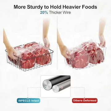 iSPECLE Upright Freezer Organizer - 4 Pack Baskets