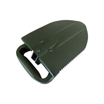 TABOR TOOLS Folding Shovel - Portable Survival Spade for Camping Gear and Emergencies - Steel Rugged Edge Blade - Includes Carrying Pouch - Lightweight E-Tool with Military-Grade Durability. J35A