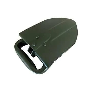 TABOR TOOLS Folding Shovel - Portable Survival Spade for Camping Gear and Emergencies - Steel Rugged Edge Blade - Includes Carrying Pouch - Lightweight E-Tool with Military-Grade Durability. J35A