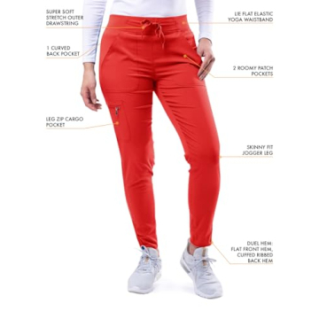 Adar Women's Pro Movement Booster Scrub Set - Sweetheart Top & Joggers