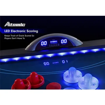 Atomic 90” Indiglo LED Air Hockey Table for Exciting Gameplay