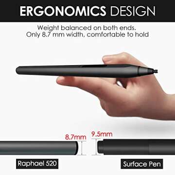 RENAISSER Stylus for Surface Pro/Go - Precision and Comfort