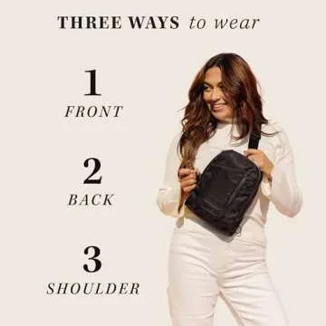 Moby Transit Cross-Body Bag - Sling Bag for Women and Men - Adjustable Straps to Custom-Fit - Black