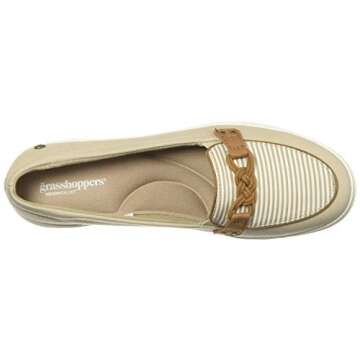 Grasshoppers Women's Windsor Knot Canvas Sneaker, Stripe, 8.5