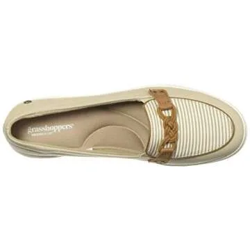 Grasshoppers Women's Windsor Knot Canvas Sneaker, Stripe, 8.5
