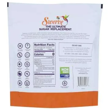 Swerve Ultimate Sugar Replacement Sweetener, Granular Sugar Substitute, Zero Calorie, Keto Friendly, Zero Sugar, Non-Glycemic, Gluten Free, 24 ounces