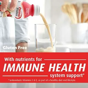 Premier Protein Liquid Protein Shake -24 Vitamins & Minerals/Nutrients to Support Immune Health, Strawberries, 11.5 Fl Oz Bottle (Pack of 12)