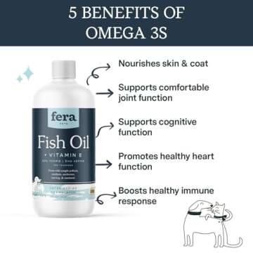 Fera Pet Organics Fish Oil with Wild Caught Fishes for Dogs and Cats' Skin Immune System and Brain F...