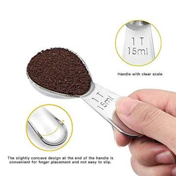 Coffee Scoop Set,Stainless Steel Coffee Spoons Short Handles,Tablespoon Measure Spoon Set Fit Coffee...
