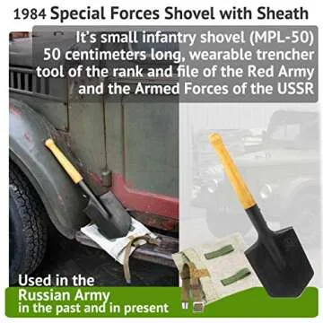 Shovel 1984 Special Forces Shovel - Durable Tool with Sheath by PetriStor