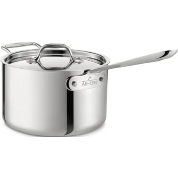 All-Clad D3 4 Qt Stainless Steel Saucepan for All Stovetops