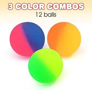 ArtCreativity 1.25 Inch Icy Bouncy Balls for Kids - 12 Pack