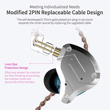 KZ ZS10 Pro HiFi IEM Earphones 4BA 1DD Drivers Detachable Cable