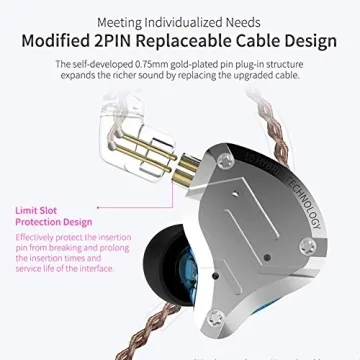 KZ ZS10 Pro HiFi IEM Earphones 4BA 1DD Drivers Detachable Cable