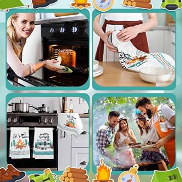 Set of 6 Camping Kitchen Towels for Outdoor Lovers