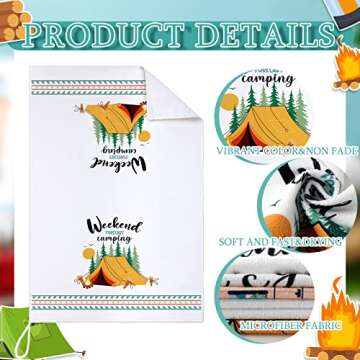 Set of 6 Camping Kitchen Towels for Outdoor Lovers