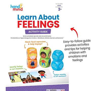 hand2mind Learn About Feelings Set, Social Skills Games for Kids, Social Emotional Learning Activities, Play Therapy Toys for Counselors, Calm Down Corner Supplies, Autism Learning Materials
