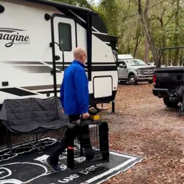 FXW Easy-Carry Straps, Perfect for 8-Panel Dog Playpens, RV Trips, Orange│Patent Pending