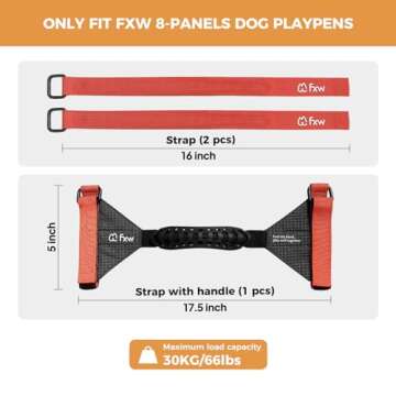 FXW Easy-Carry Straps for 8-Panel Dog Playpens