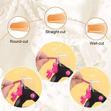 ANCIRS Black Acrylic Nail Clipper with Red Size Wheel, Adjustable Stainless Steel Nail Trimmer, Arti...