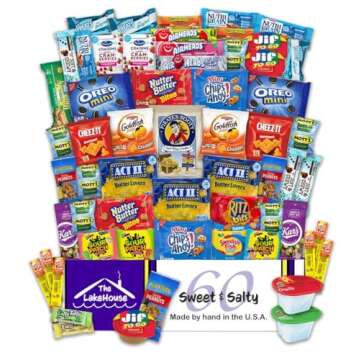 60 Count Snacks Variety Pack for Everyone’s Cravings