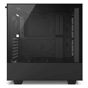 NZXT H500i - Compact ATX Mid-Tower PC Gaming Case - RGB Lighting and Fan Control - CAM-Powered Smart Device - Enhanced Cable Management System – Water-Cooling Ready - Black - 2018 Model