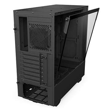 NZXT H500i - Compact ATX Mid-Tower PC Gaming Case - RGB Lighting and Fan Control - CAM-Powered Smart Device - Enhanced Cable Management System – Water-Cooling Ready - Black - 2018 Model