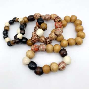 200Pcs Large Hole Barrel Wood European Loose Beads Mixed Painted Drum Wood Spacer Beads 16-17mm Dreadlock Hair Braid Beads for Hair, Jewelry Making, Craft DIY, Macrame Rosary Bracelet Necklace Making