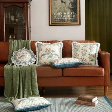 Elegant Floral Velvet Throw Pillow Cover for Home Decor