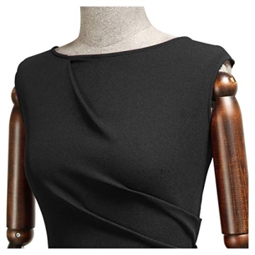 Miusol Retro Ruffle Dress for Women - Elegant Work Pencil Dress