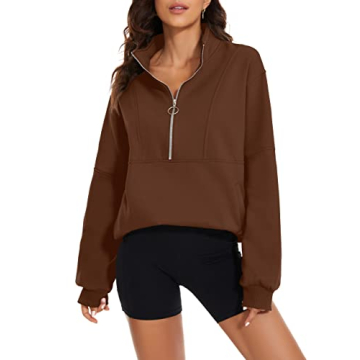MISSACTIVER Women’s Oversized Half Zip Sweatshirt - Soft & Stylish Pullover