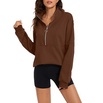 MISSACTIVER Women’s Oversized Half Zip Sweatshirt
