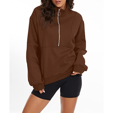 MISSACTIVER Women’s Oversized Half Zip Sweatshirt