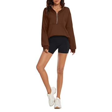MISSACTIVER Women’s Oversized Half Zip Sweatshirt