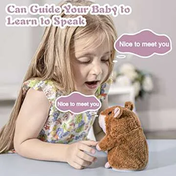 Talking Hamster Repeats What You Say, One Year Old Boy Girl Toys Birthday Gifts, Baby Toys 0-6-12-18 Months, Valentine First Birthday Gifts for Girls Age 1 3 5 (Red Tie)