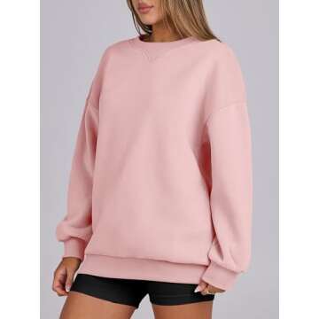 Stylish ANRABESS Women's Oversized Crew Neck Sweatshirt