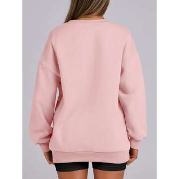 Stylish ANRABESS Women's Oversized Crew Neck Sweatshirt