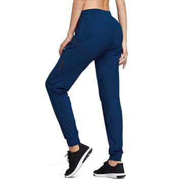 BALEAF Women's Joggers Running Hiking Pants Lightweight Quick Dry Athletic Travel Workout with Zippe...