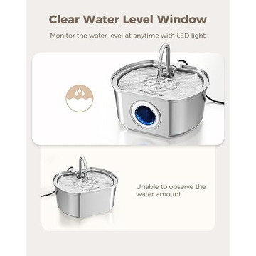 Cat Water Fountain Stainless Steel 108oz for Cats