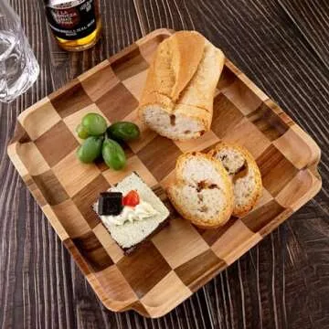 Wood Serving Trays Set - Elegant & Versatile for All Occasions