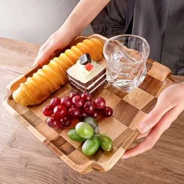 Wood Serving Trays Set - Elegant & Versatile for All Occasions